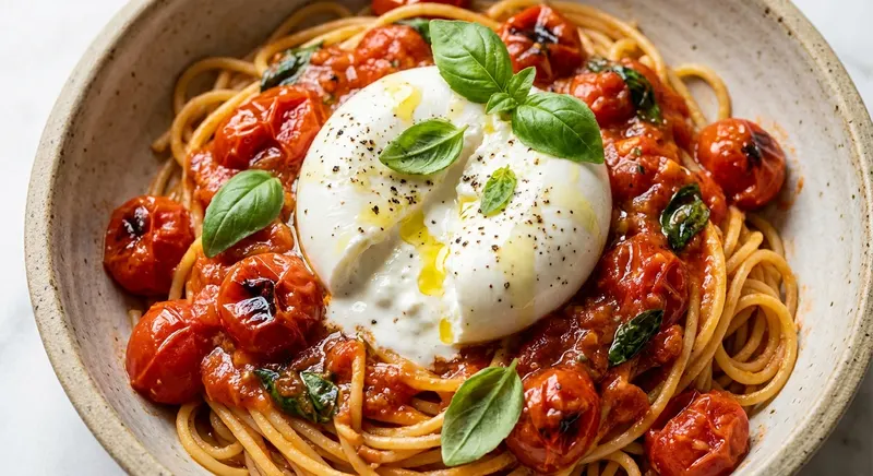 Tomaattipasta burratalla