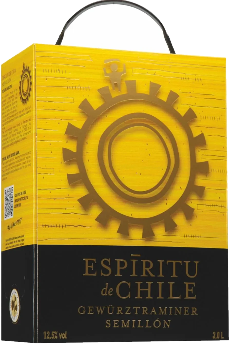 Espíritu de Chile Gewürztraminer Semillon hanapakkaus