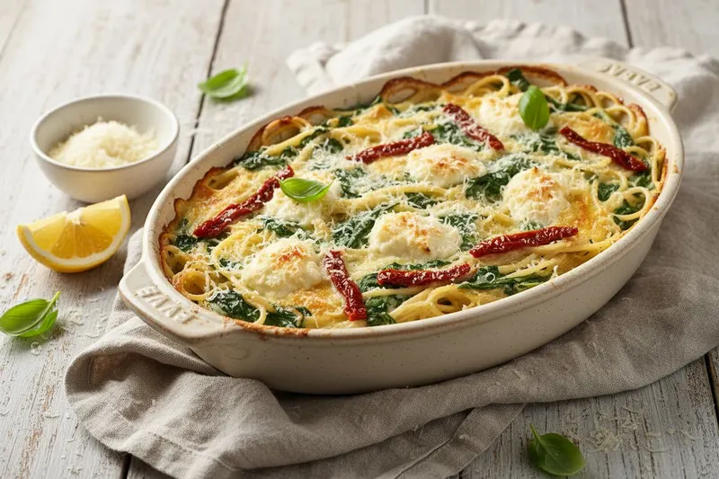 Helppo uunipinaattipasta