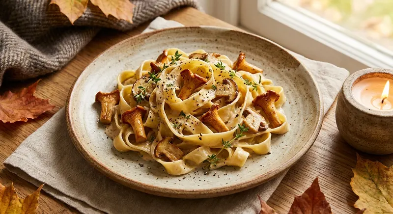 Kermainen sienipasta