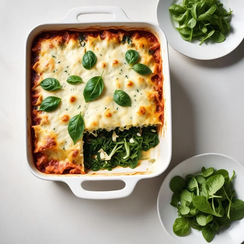 Pinaatti-ricotta-lasagne