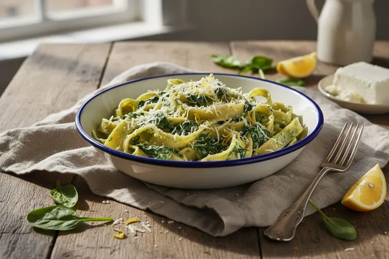 Pinaatti-ricottapasta