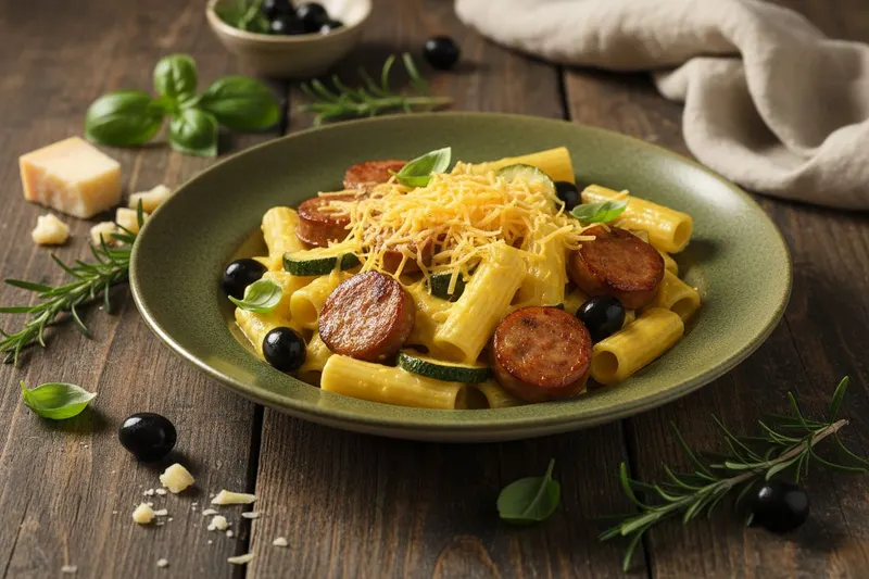 Rigatoni alla salsiccia – italialainen makkarapasta
