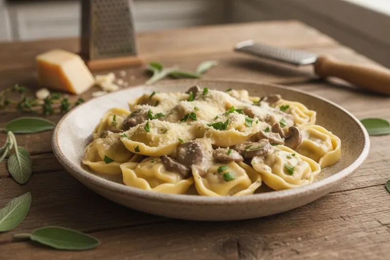 Sieni-tortellinipannu