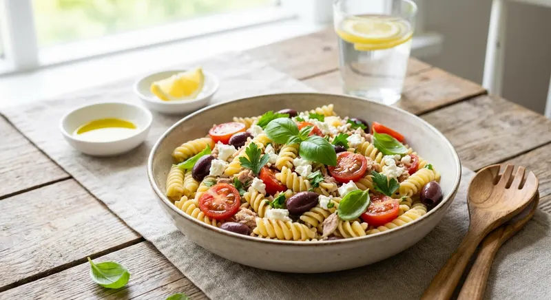 Välimeren tonnikala-pastasalaatti