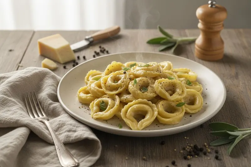 Tortellini cacio e pepe