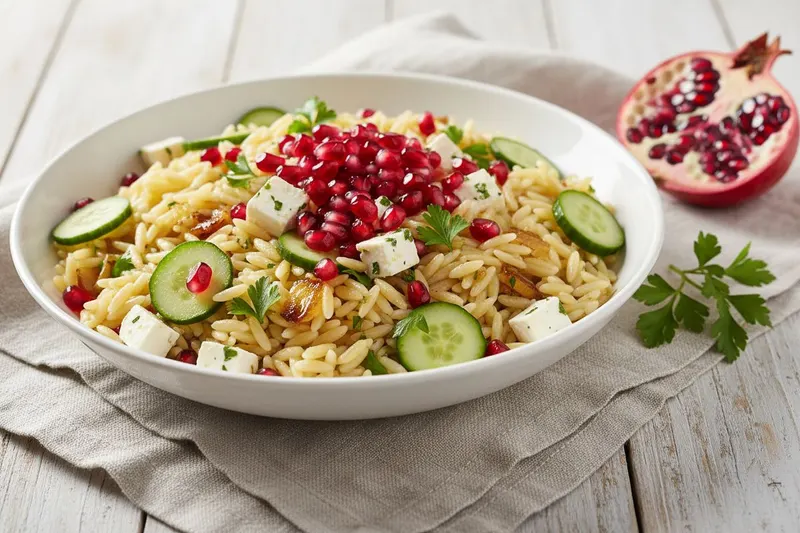 Turkkilainen risoni-pastasalaatti