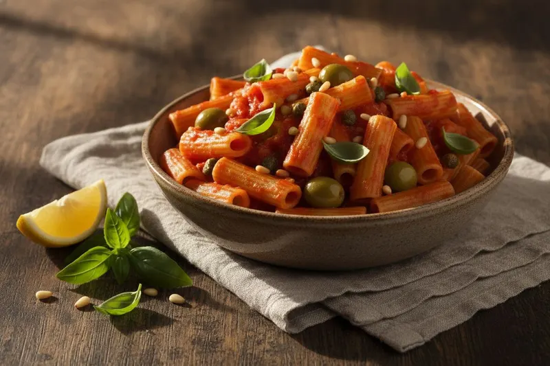 Vegaaninen palermon pasta